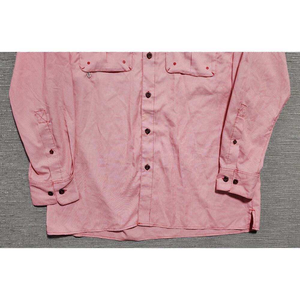 Magellan‎ Outdoors Men’s Fishing Shirt Long Sleeve Button Front Red White Small - Picture 3 of 12
